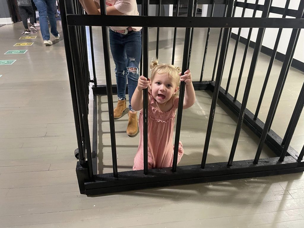 Little one in Monoply Jail